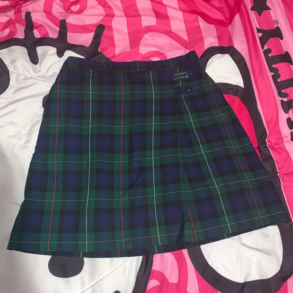 🖤Blue/Green Plaid Skirt